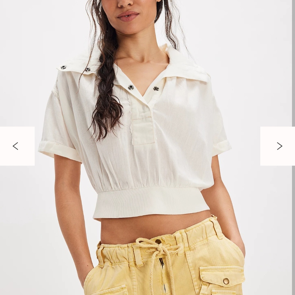 We The Free Out and About Top in Tan. Size XS